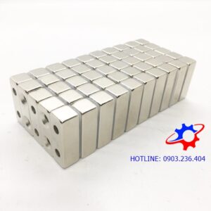 Nam châm hình khối 30x10x10mm lỗ vát 8x4mm