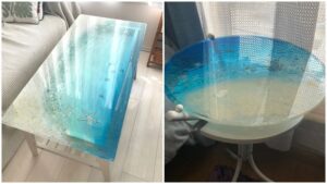 Keo Epoxy ứng dụng trong làm bàn trang trí